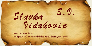 Slavka Vidaković vizit kartica